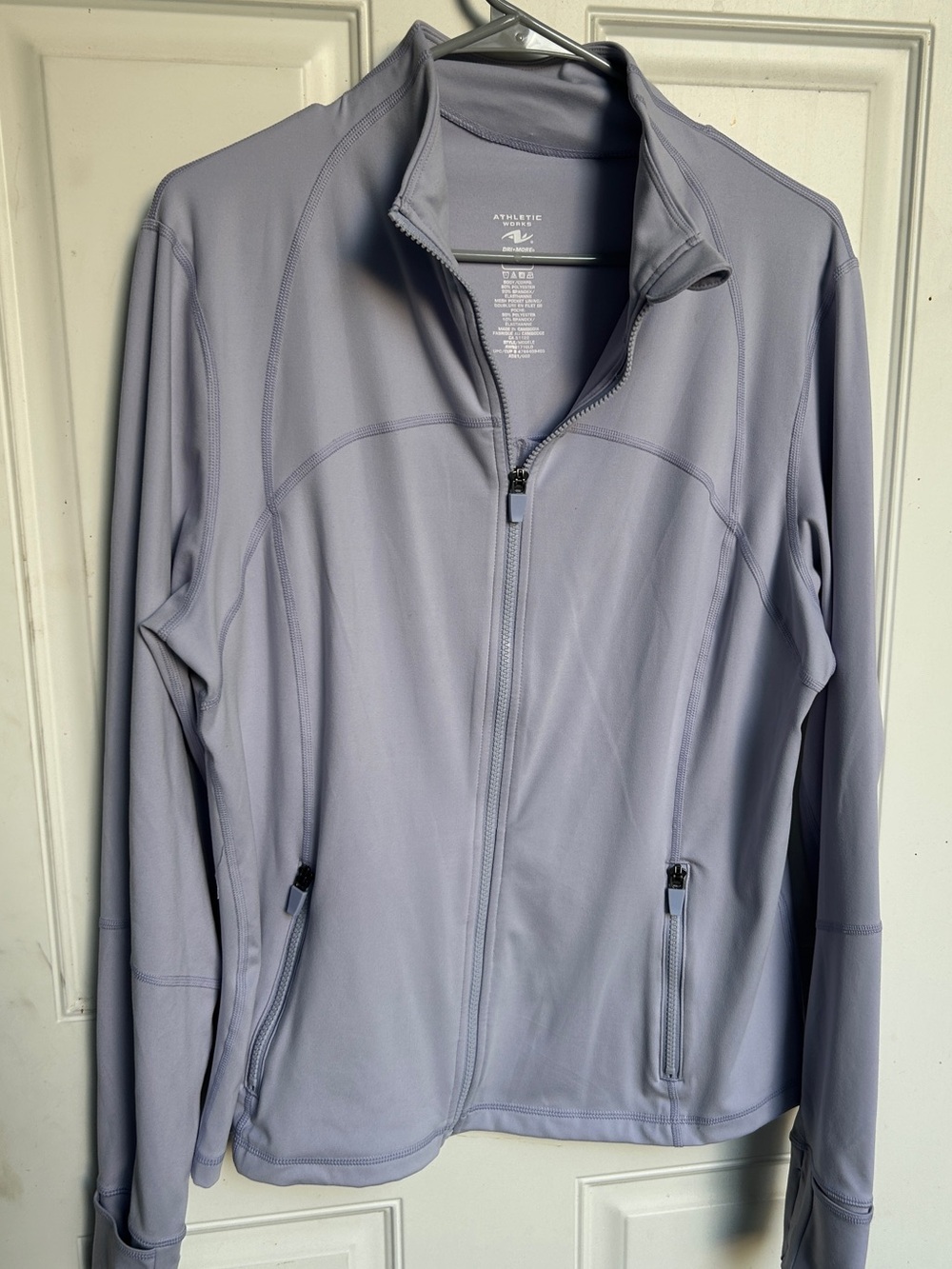 Athletic Works Light Lavender Full-Zip Utility Jacket